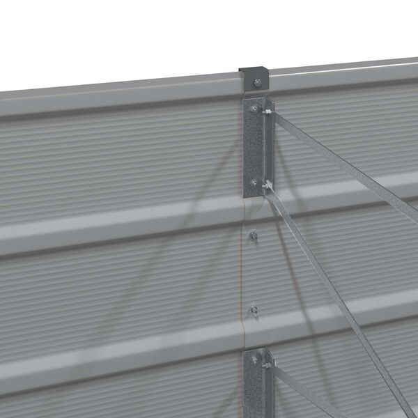 vidaXL Planter Light Grey 400 x 80 x 45 cm Steel