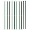 vidaXL Chain Link Fence with Flange Green 1.8x25 m