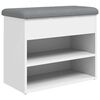 vidaXL Shoe Bench White 62x32x50 cm Engineered Wood
