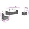 vidaXL 5 Piece Garden Sofa Set with Cushions Grey Poly Rattan