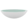 vidaXL Basin Glass 50x37x14 cm White