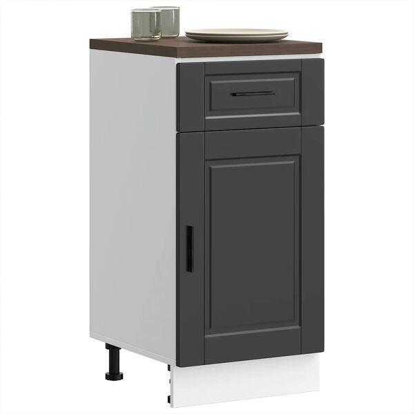 vidaXL Kitchen Base Cabinet&nbsp;Porto Black Engineered Wood