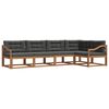vidaXL Outdoor Sofa Set with Cushion 5 pcs Natural and Anthracite