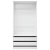 vidaXL Wardrobe High Gloss White 100x50x200 cm Engineered Wood