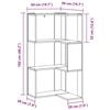 vidaXL Bookcase Black Oak 50 x 50 x102 cm
