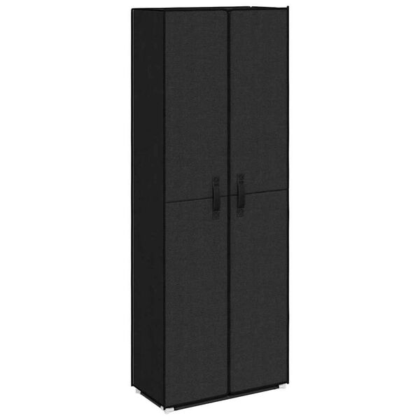 vidaXL Shoe Cabinet Black 60x30x166 cm Fabric