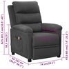 vidaXL Massage Chair Dark Grey Fabric