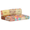vidaXL Pouffe Patchwork Fabric