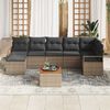 vidaXL Garden Sofa Set 9 pcs Grey