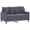 vidaXL 3 Piece Sofa Set with Cushions Dark Grey Velvet