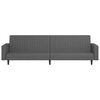 vidaXL 2-Seater Sofa Bed Dark Grey Velvet