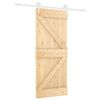 vidaXL Sliding Door 85 x 210 cm Solid Pine Wood (Untreated)