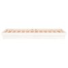 vidaXL LED Bed Frame without Mattress White Single Solid Wood