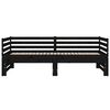 vidaXL Pull-out Day Bed without Mattress Black 2x(90x190)cm