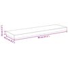 vidaXL Floating Wall Shelves 2 pcs High Gloss Grey 80x23.5x3.8 cm MDF