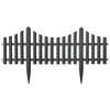 vidaXL Lawn Edgings 17 pcs Anthracite 1000 cm Polypropylene