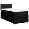 vidaXL Box Spring Bed with Mattress Dark Grey King Single Fabric
