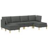 vidaXL Modular Sofa Set with Storage 6 pcs Dark Grey Fabric