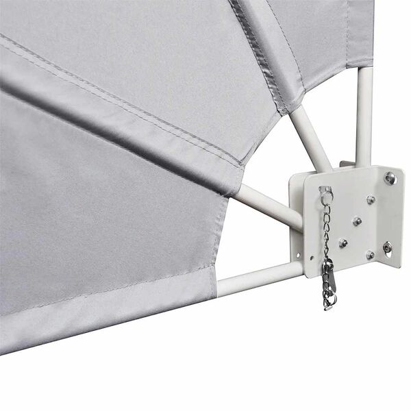 vidaXL Collapsible Balcony Side Awning Grey 140x140 cm