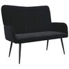 vidaXL Two Seater Sofa Black 115 x 61 x 87 cm Velvet