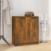 vidaXL Shoe Cabinet Smoked Oak 59x35x70 cm Engineered Wood