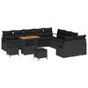 vidaXL Garden Sofa Set 13 pcs 12-Seater Black