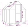 vidaXL Greenhouse with Base Frame Anthracite 169x169x202 cm Aluminium