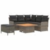 vidaXL Furniture Sets with Pillow 5 pcs Grey and Dark Grey PE Rattan