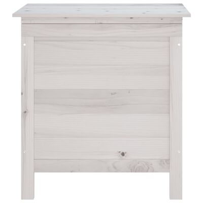 vidaXL Garden Storage Box White 50x49x56.5 cm Solid Wood Fir