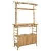 vidaXL Outdoor Bar Table Natural 110 x 50 x 210 cm Bamboo