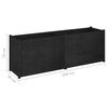 vidaXL Garden Planter Black 200x50x70 cm Solid Pinewood