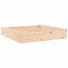 vidaXL Sandbox with Seats Square Solid Wood Pine
