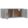 vidaXL Wall Mounted TV Cabinet Grey Sonoma 100x34.5x40 cm