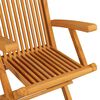 vidaXL Garden Chairs with Anthracite Cushions 2 pcs Solid Teak Wood