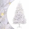 vidaXL Artificial Hinged Christmas Tree White 180 cm PVC and Steel