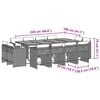 vidaXL 13 Piece Garden Dining Set with Cushions Light Grey Poly Rattan