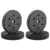 vidaXL Weight Plates 4 pcs 10 kg Black Cemment and Iron Sand Mixture