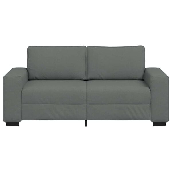 vidaXL 2-Seater Sofa Dark Grey 140 cm Fabric