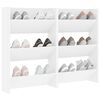vidaXL Wall Shoe Cabinets 2 pcs White 60x18x90 cm Engineered Wood