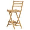 vidaXL Outdoor Bar Stools with Footrests 2 pcs Foldable Bamboo