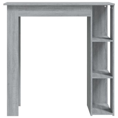 vidaXL Bar Table with Shelf Grey Sonoma 102x50x103.5 cm Engineered Wood