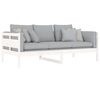 vidaXL Day Bed without Mattress White Solid Wood Pine 90x190 cm Single