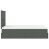vidaXL Ottoman Bed with Mattress Dark Grey King Single Fabric