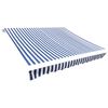 vidaXL Awning Top Sunshade Canvas Blue & White 500x300 cm