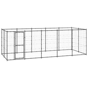 vidaXL Outdoor Dog Kennel Steel 12.1 m&sup2;