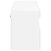 vidaXL TV Wall Cabinet with LED Lights White 100x30x40 cm