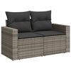 vidaXL 8 Piece Garden Sofa Set with Cushions Grey Poly Rattan