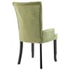 vidaXL Dining Chair with Armrests Light Green Velvet