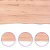 vidaXL Table Top Light Brown 140x60x(2-4) cm Treated Solid Wood Oak