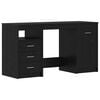 vidaXL Desk Black Oak Engineered Wood 140 x 50 x 76 cm 2 pcs